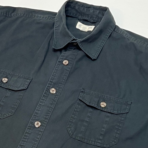 Magellan Outdoors Mens XL Shirt Short Sleeve Button Up Work Casual Black - Picture 1 of 9
